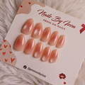 Peachy Nude Glossy Press On Nails