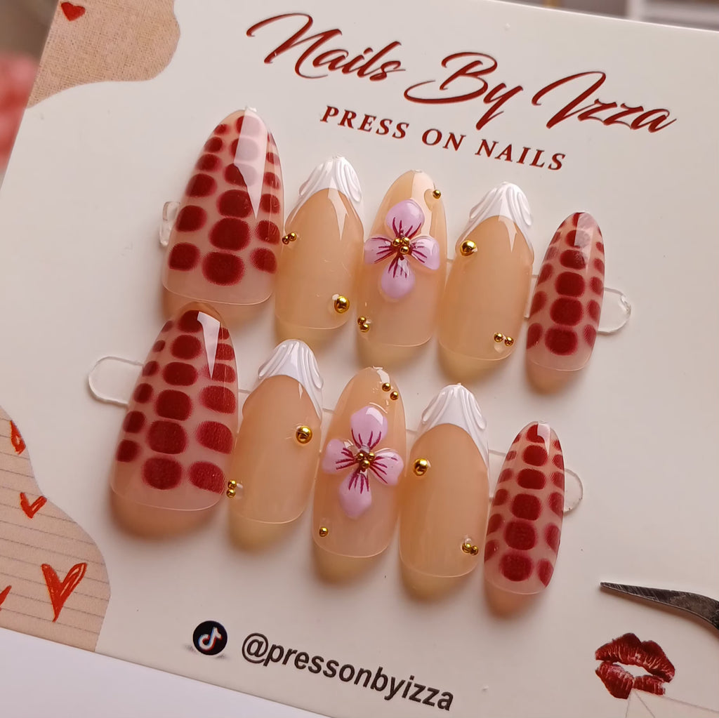 3D Floral French Tip