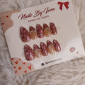 Pink Bow Press On Nails | Pearl 3D Flower Fake Nails | Press On By Izza